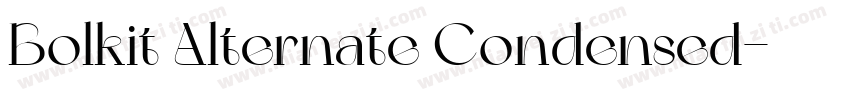 Bolkit Alternate Condensed字体转换